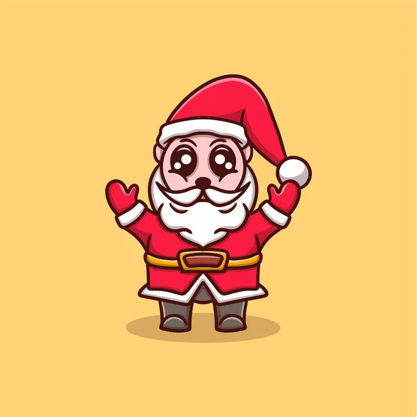 Mignon Santa Claus Vecteur Icône Illustration — Image vectorielle