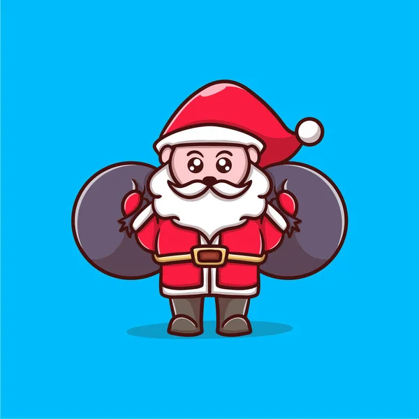 Ładny Santa Claus Wektor Ikona Ilustracja — Wektor stockowy
