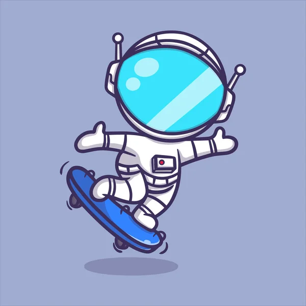 stock vector Cute astronaut cartoon vector icon illustration