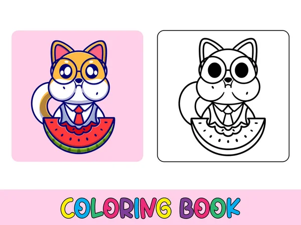 Livre Coloriage Vectoriel Activité Animale Livre Colorier Animal Mignon Pour — Image vectorielle