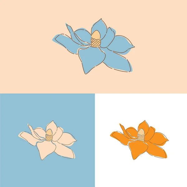 Vektorové Ilustrace Krásných Květin Pozadí — Stockový vektor