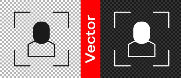 Schwarzes Kamerafokus Frame Line Symbol Isoliert Auf Transparentem Hintergrund Vektor — Stockvektor