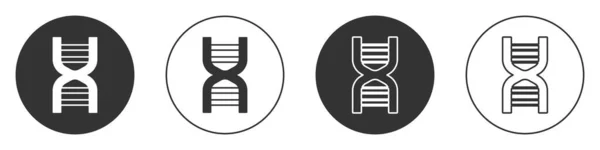 Černá Ikona Symbolu Dna Izolovaná Bílém Pozadí Kruhové Tlačítko Vektor — Stockový vektor