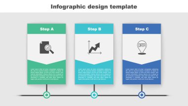 Belgeyi grafik grafiği ile finansal büyüme ve veri analizi ile ayarla. Ticari bilgi şablonu. Vektör.