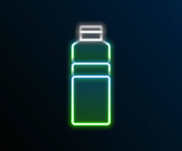 Leuchtendes Neonfarbenes Fitness Shaker Symbol Isoliert Auf Schwarzem Hintergrund Sport — Stockvektor