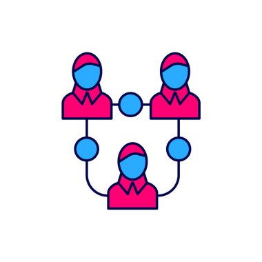 Doldurulmuş proje ekibi taban simgesi beyaz arkaplanda izole edildi. İş analizi ve planlama, danışmanlık, takım çalışması, proje yönetimi. Vektör