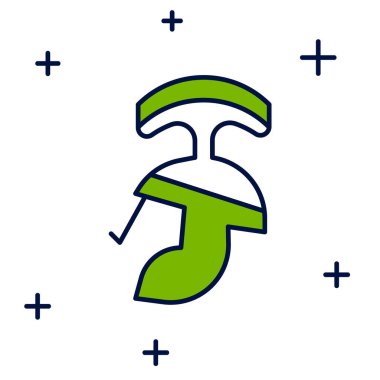 Beyaz arka planda izole edilmiş Roma ordu miğferi simgesi. Vektör