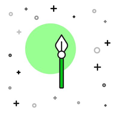 Filled outline Medieval spear icon isolated on white background. Medieval weapon.  Vector