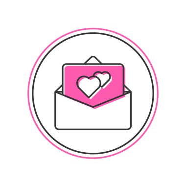 Filled outline Greeting card icon isolated on white background. Celebration poster template for invitation or greeting card. Vector.