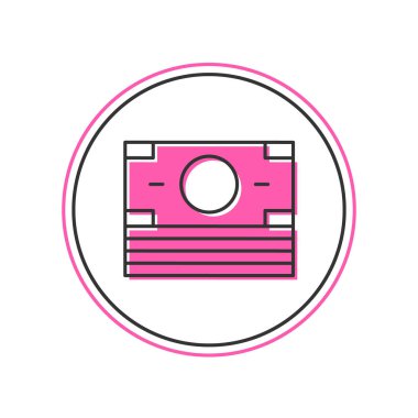 Doldurulmuş kağıt yığınları para para ikonu beyaz arka planda izole. Para desteleri. Para birimi. Vektör.