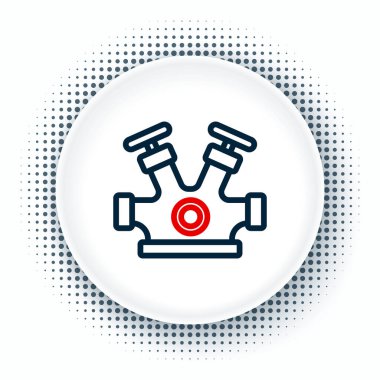 Beyaz arkaplanda izole edilmiş çizgi yangın musluğu simgesi. Renkli taslak konsepti. Vektör.