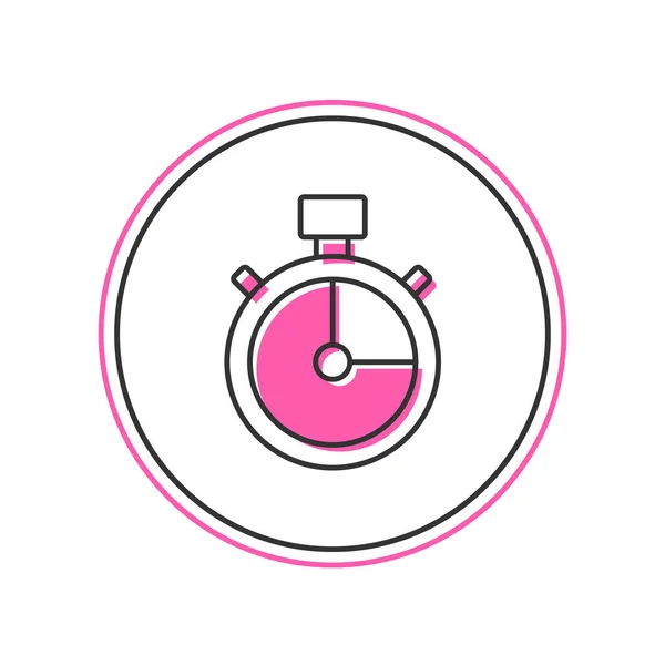 Γεμάτο Περίγραμμα Εικονίδιο Stopwatch Απομονώνονται Λευκό Φόντο Χρονόμετρο Χρονόμετρο Διάνυσμα — Διανυσματικό Αρχείο