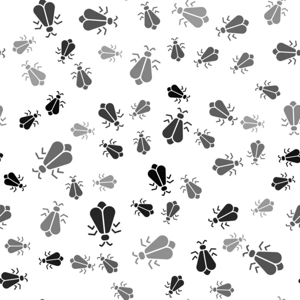 Siyah Sivrisinek Simgesi Beyaz Arkaplandaki Kusursuz Deseni Izole Etti Vektör — Stok Vektör