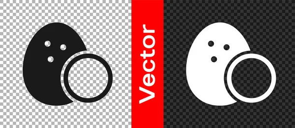 Black Coconut Symbol Isoliert Auf Transparentem Hintergrund Vektor — Stockvektor