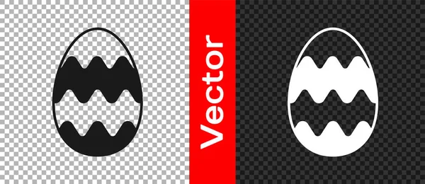 Черно Пасхальное Яйцо Значок Изолирован Прозрачном Фоне Счастливой Пасхи Вектор — стоковый вектор