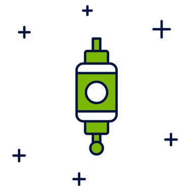 Beyaz arka planda izole edilmiş Çin kağıt fener ikonu. Vektör.