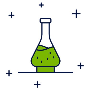 Beyaz arka planda izole edilmiş şarap ikonu için özet doldurulmuş. Vektör.