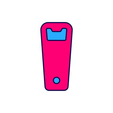 Doldurulmuş şişe açma simgesi beyaz arkaplanda izole edildi. Vektör.