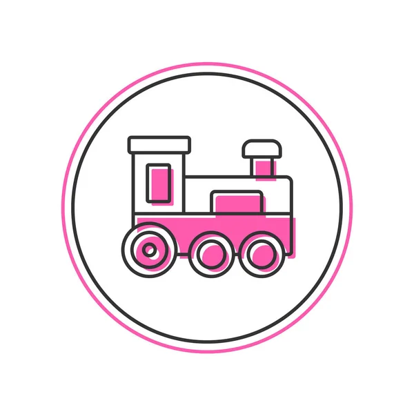 Filled Outline Toy Train Icon Isolated White Background Vector — Image vectorielle