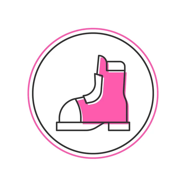 Filled Outline Hunter Boots Icon Isolated White Background Vector — Stock Vector