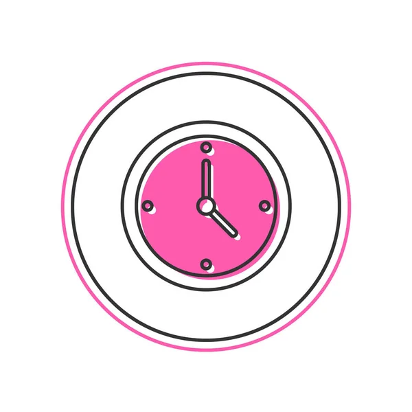 Contour Rempli Icône Horloge Isolé Sur Fond Blanc Symbole Temporel — Image vectorielle