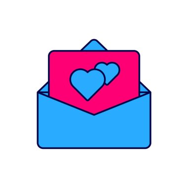 Filled outline Greeting card icon isolated on white background. Celebration poster template for invitation or greeting card.  Vector