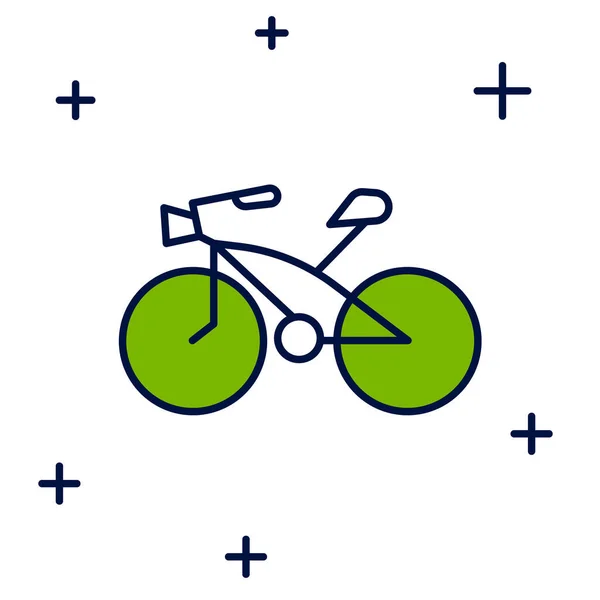 Заполненный Контур Значок Велосипеда Изолирован Белом Фоне Велогонка Экстремальный Спорт — стоковый вектор