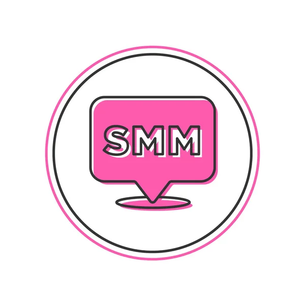 填充轮廓Smm图标孤立于白色背景 社交媒体营销 广告策略制定 — 图库矢量图片