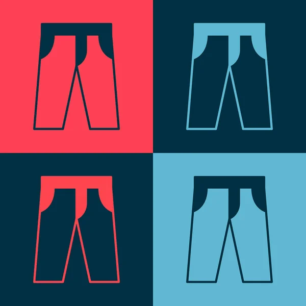 Pop Art Icona Dei Pantaloni Isolata Sfondo Colori Firma Dei — Vettoriale Stock