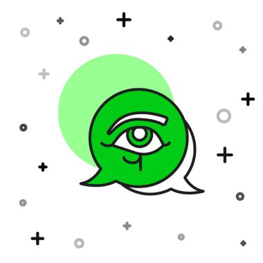 Beyaz arkaplanda izole edilmiş Horus 'un Gözü simgesi. Eski Mısır tanrıçası Wedjet korunma, kraliyet gücü ve sağlığın sembolü. Vektör