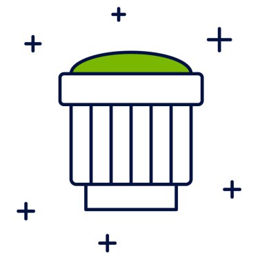 Doldurulmuş ana hatlı fotoğraf objektifi simgesi beyaz arkaplanda izole edildi. Vektör