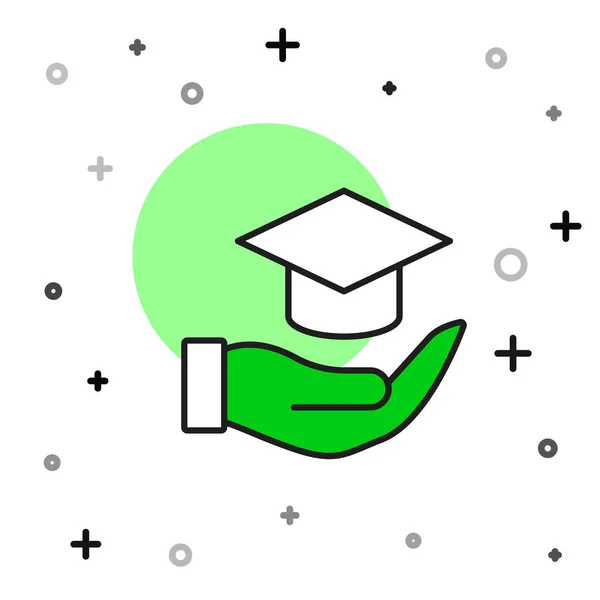 Filled Outline Education Grant Icon Isolated White Background Tuition Fee — 图库矢量图片