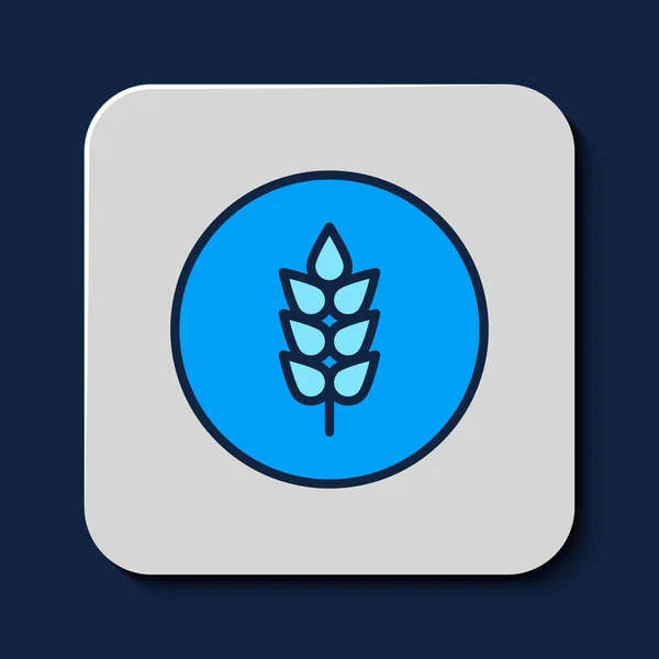 Γεμάτο Περίγραμμα Δημητριακά Ρύζι Σιτάρι Καλαμπόκι Βρώμη Σίκαλη Κριθάρι Εικονίδιο — Διανυσματικό Αρχείο