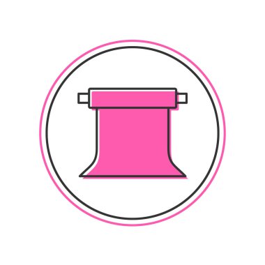 Doldurulmuş boş fotoğraf stüdyosu simgesi beyaz arkaplanda izole edilmiş. Perde arkası. Vektör