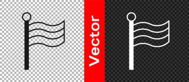 Mısır 'ın Siyah Bayrağı simgesi şeffaf arkaplanda izole edildi. Vektör