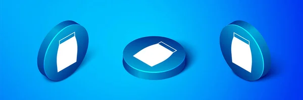 Isometric Skirt Icon Isolated Blue Background Blue Circle Button Vector — Vector de stock