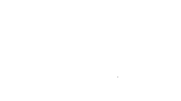 Чорна Лінія Піктограма Портфеля Ізольована Білому Тлі Діловий Знак Діловий — стокове відео