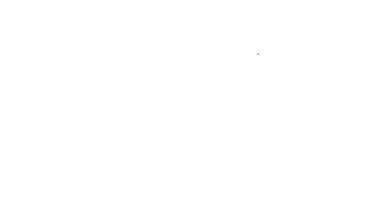 Siyah çizgi volkan simgesi beyaz arkaplanda izole edildi. 4K Video hareketli grafik canlandırması.