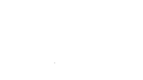 黑线鱼牛排图标孤立在白色背景 4K视频运动图形动画 — 图库视频影像