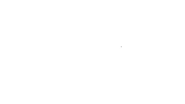 Černá Čára Ikona Pickaxe Izolované Bílém Pozadí Grafická Animace Pohybu — Stock video