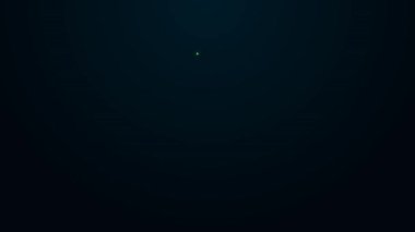 Parlayan neon hattı Smartphone, siyah arkaplanda izole edilmiş cep telefonu simgesi. 4K Video hareketli grafik canlandırması.