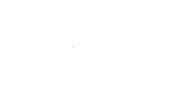 Черная Линия Амперметр Мультиметр Значок Вольтметра Изолирован Белом Фоне Приборы — стоковое видео
