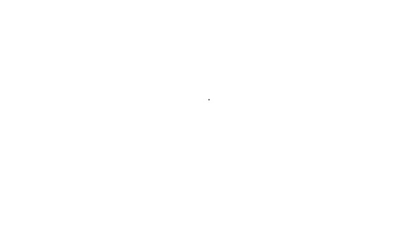 Черная Линия Омметр Значок Изолирован Белом Фоне Видеографическая Анимация — стоковое видео
