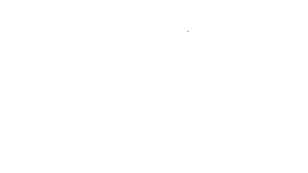 Чорна Лінія Піктограма Комп Ютерних Ігор Миші Ізольована Білому Тлі — стокове відео