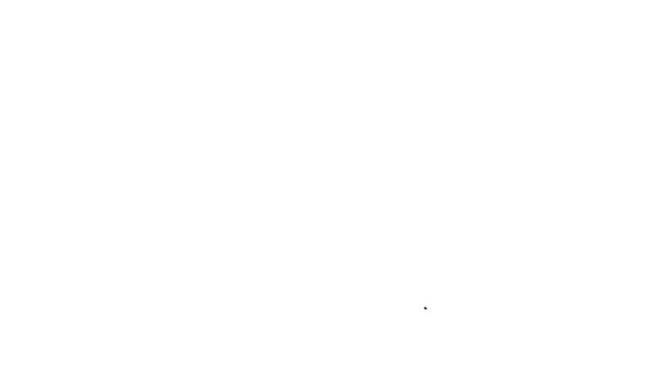 Черная Линия Иконка Таблицы Одевания Изолированы Белом Фоне Видеографическая Анимация — стоковое видео