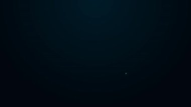 Parlayan neon hattı Zarfın içinde siyah arka planda Valentine 'ın kalp ikonu var. Mesaj aşkım. Aşk ve romantizm mektubu. 4K Video hareketli grafik canlandırması.