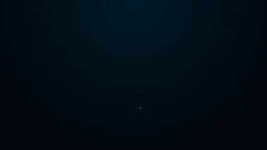 Parlayan neon hattı Çorap simgesi siyah arkaplanda izole edildi. 4K Video hareketli grafik canlandırması.