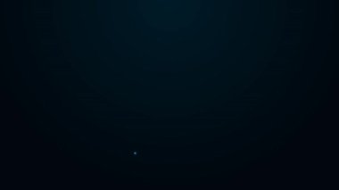 Parlak neon çizgili gömlek simgesi siyah arkaplanda izole edildi. Tişört. 4K Video hareketli grafik canlandırması.
