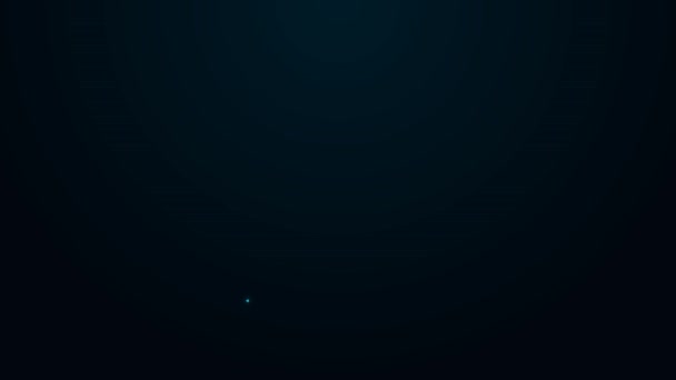 Glowing Neon Line Undershirt Icon Isolated Black Background Video Motion — 图库视频影像
