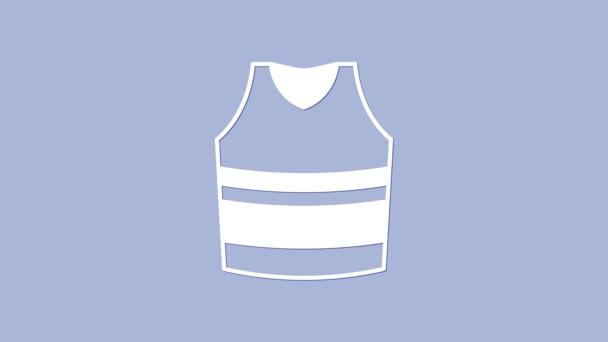 Біла Сорочка Ізольована Фіолетовому Фоні Відеографічна Анімація — стокове відео